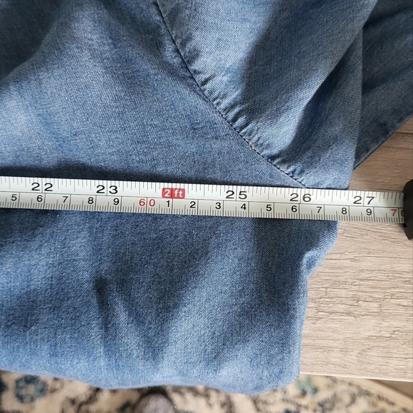 Old Navy Lyocell Chambray Botton Down Top - Picture 10 of 10